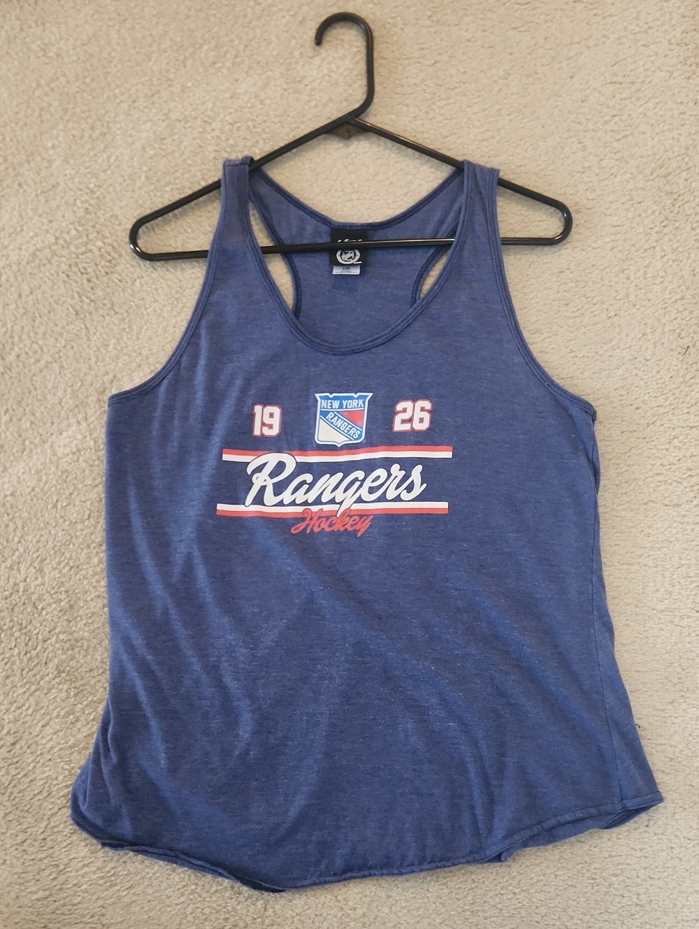 NHL Women's New York Rangers Hockey Tank Top Size Large